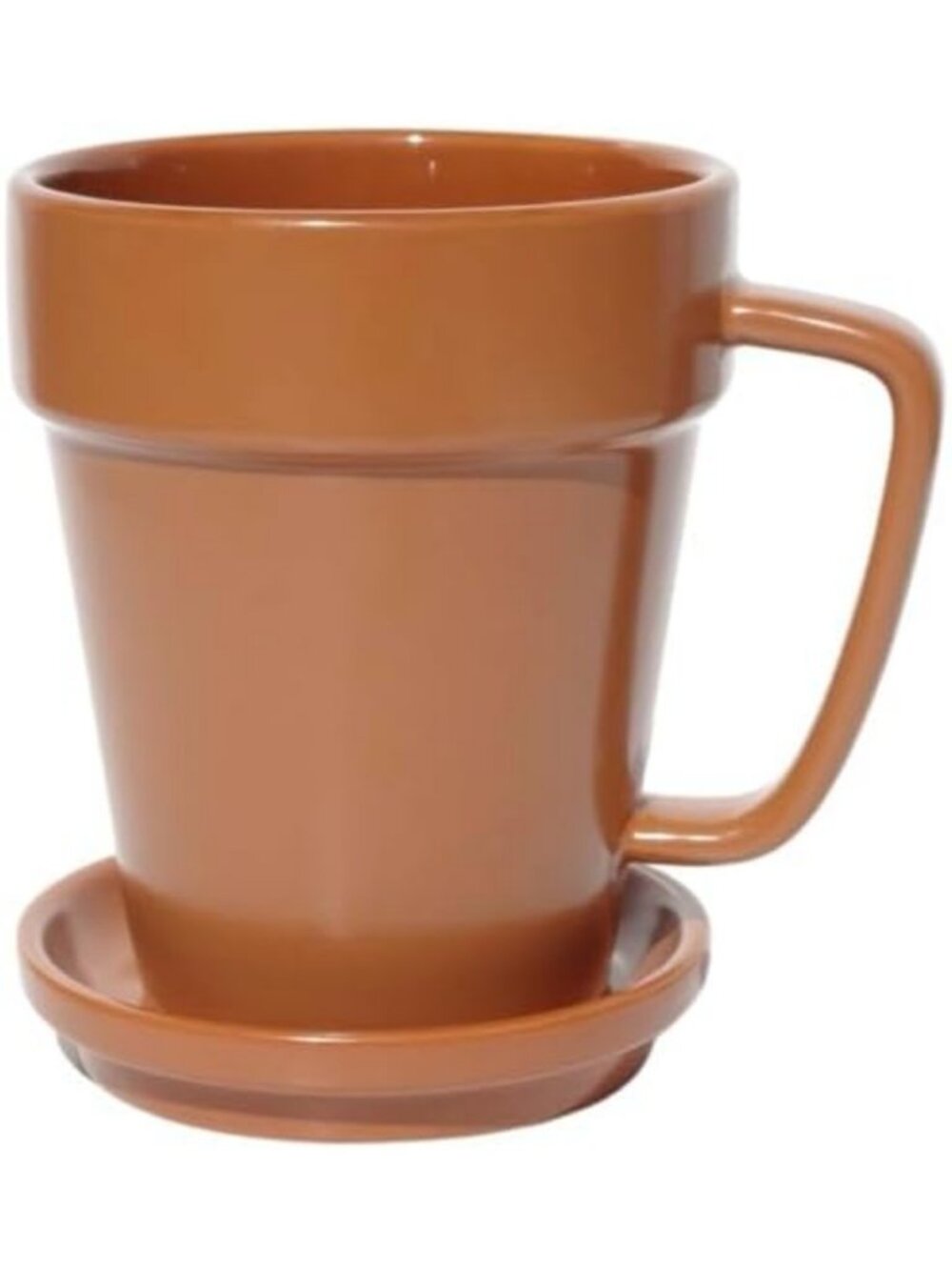 Aesthetic Flower Pot Coffee Mug - Large Reusable Glass Cup with Lid, Fun Gift